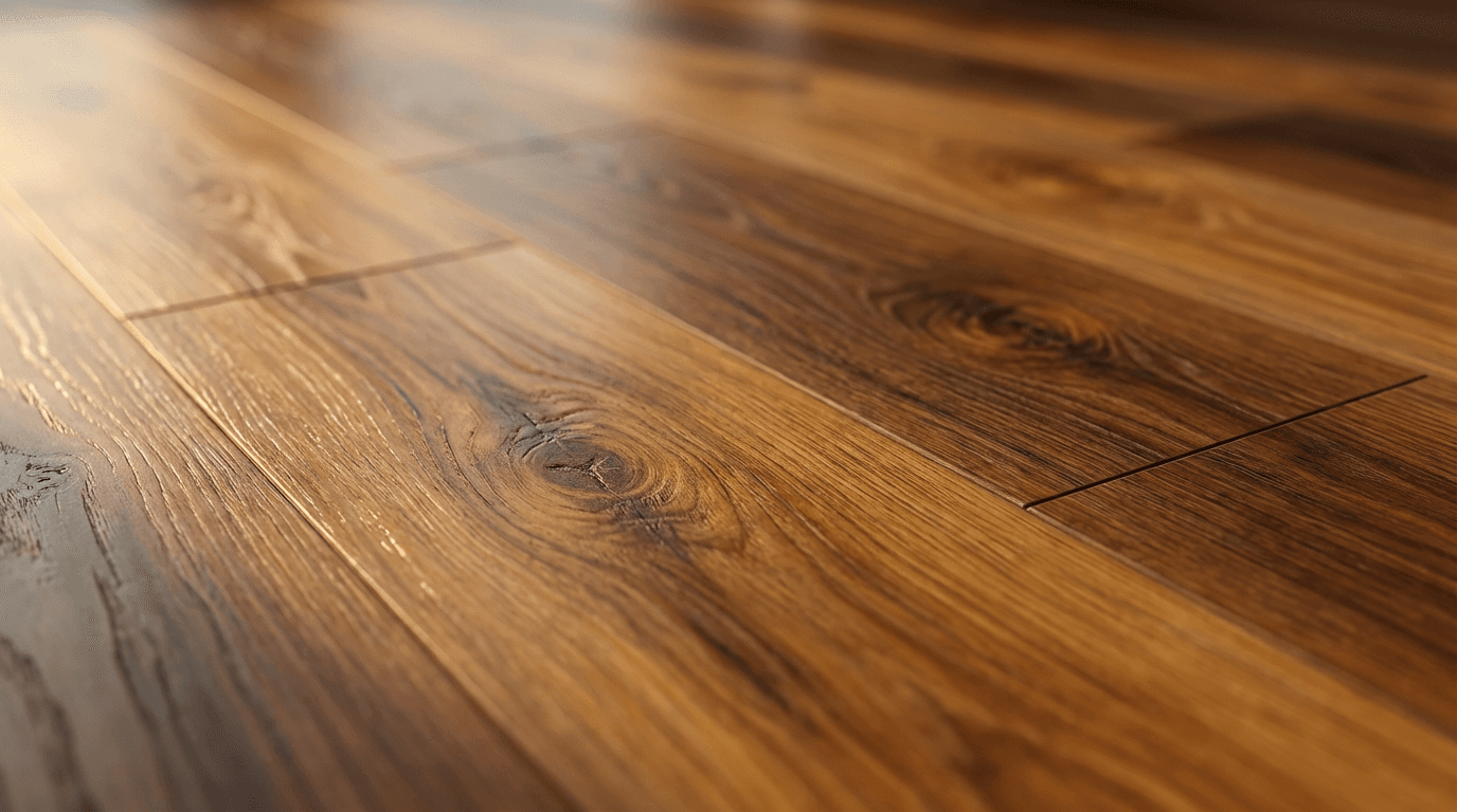 Completed luxury vinyl plank floor installation